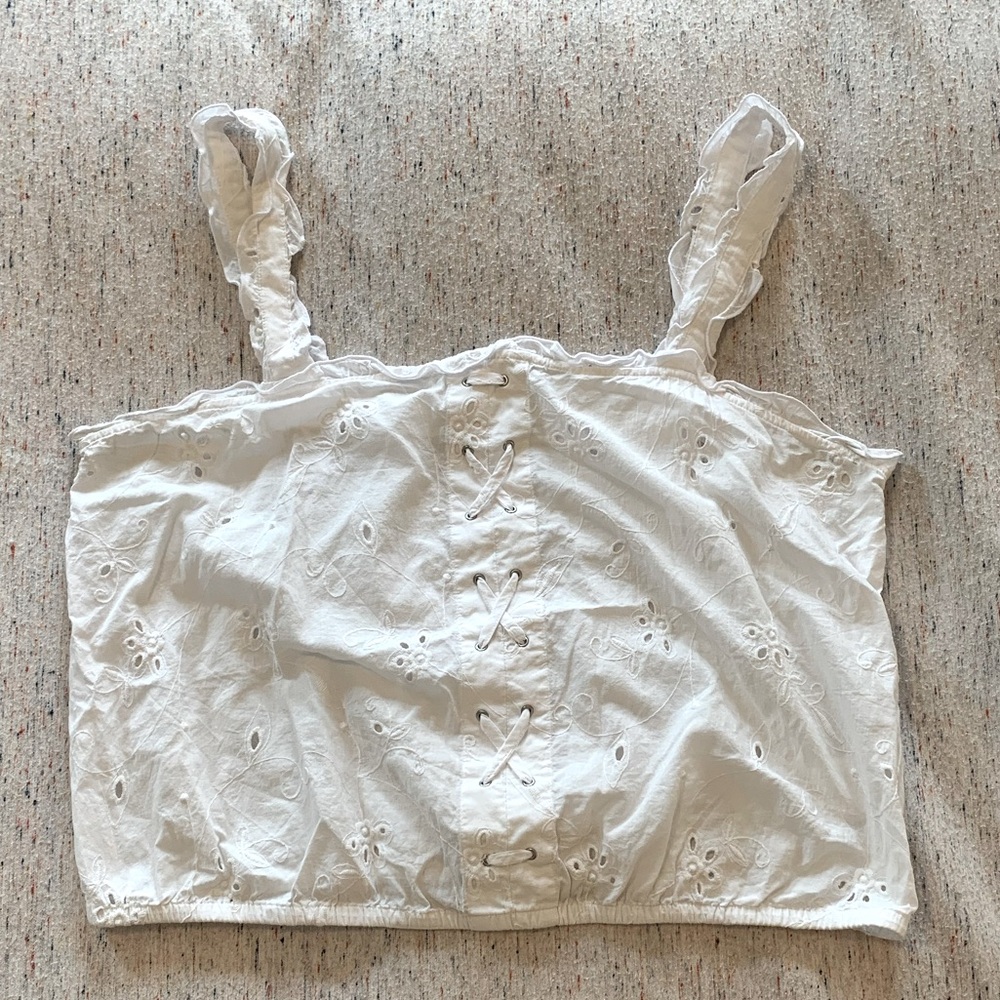 Eyelet Crop Top